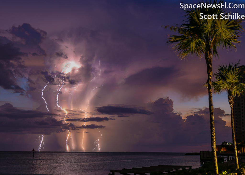 Caxambas Pass Lightning Sunset Marco Island Florida